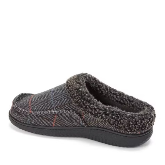 Dearfoams Men's Marshall Microsuede Moccasin Toe Clog House Shoe Slipper, NEW - Picture 2 of 7